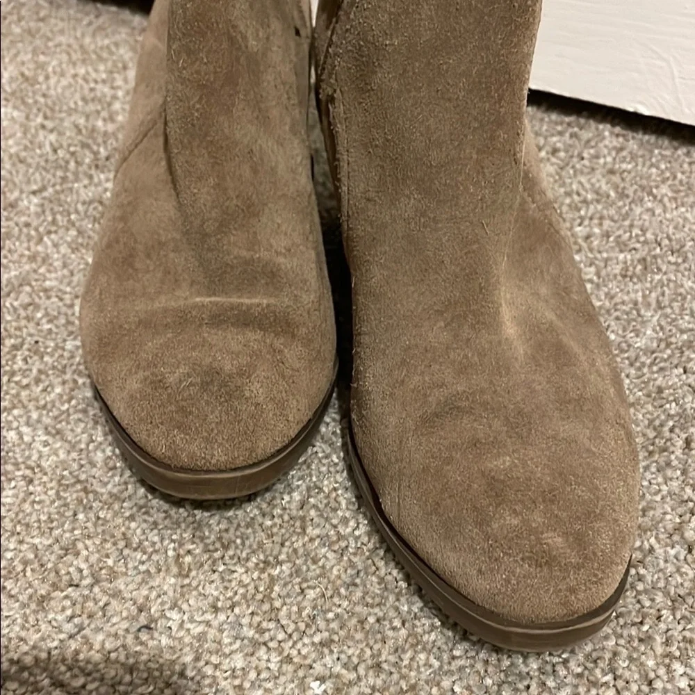Sonoma Tan Ankle Booties with Decorative Buckle